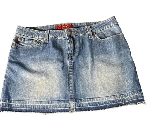 Ymi Women Distressed Denim Short Skirt Size 13 Sku 1062