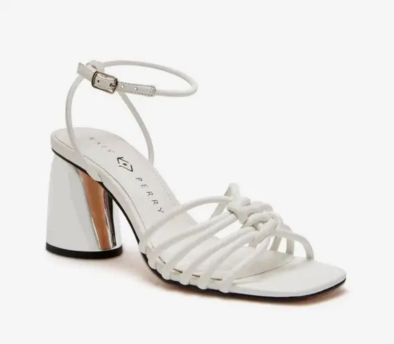 Katy Perry The Timmer Knotted Sandals, Optic White Size 7.5 M / 37.5 New in Box
