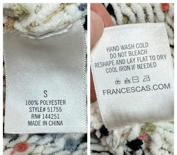 Harper Heritage Soft Chenille Sweater Speckled Confetti Knit Round Hem Small