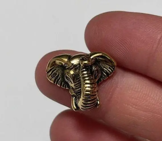 Signed COP 94 Pendant Charm Gold Tone Elephant