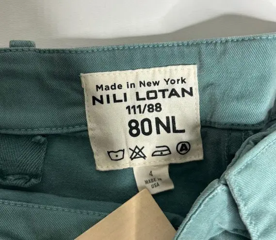 Nili Lotan 111/88 80NL Tomboy Straight Leg Sage Green Pants 4
