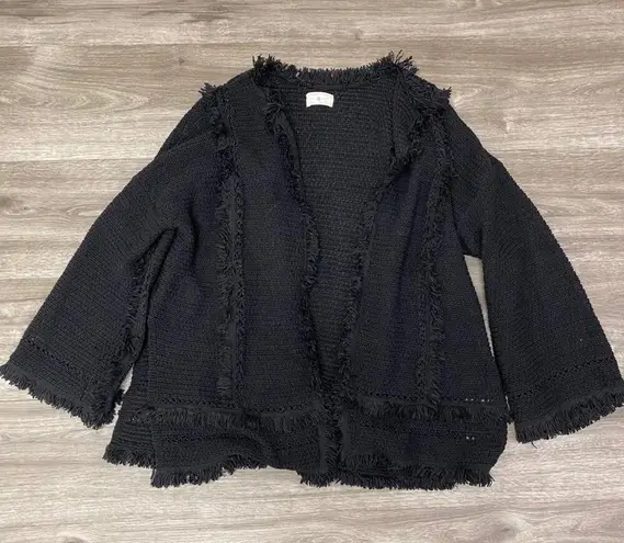 Lou & grey  Fringe Cardigan Sample Black Size M