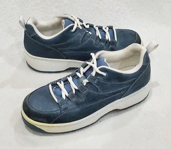 Lower East Side  Blue Suede Leather Shoes, Size 10