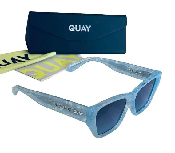 Quay  No Apologies SUNGLASSES Artic Tort Frame Blue Gradient Lens Limited Edition