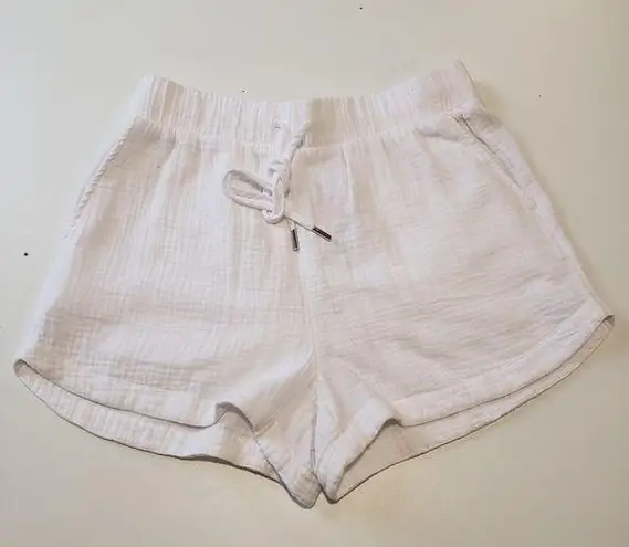 Calia Women's High Waisted Dolphin Cover Up Swim Short Pure White Size S NWT