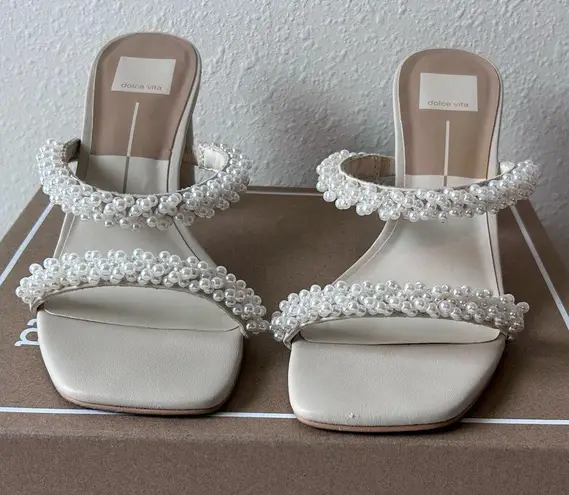 Dolce Vita Pearl Sandal Heels White Size 9.5