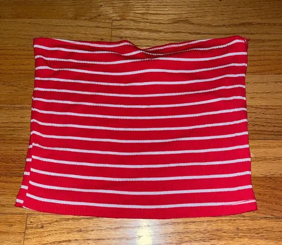 Forever 21 size S tube top red and white