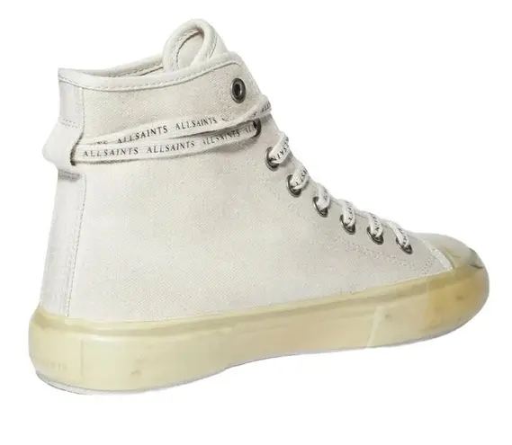 ALLSAINTS Size 9 Women's Jaxal Canvas High Top Sneakers White New In Box NEW