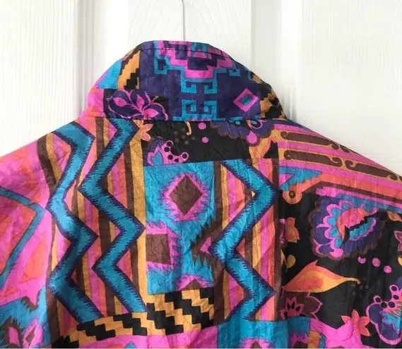 Wilson Vintage 80s Graphic Bold Southwestern Print Windbreaker Jacket Large