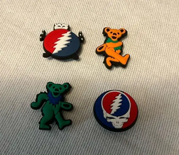 Grateful Dead  set of 4 croc charms
NWOT