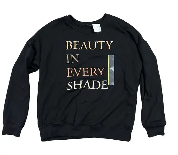 Women's Beauty in Every Shade Graphic Black Sweatshirt