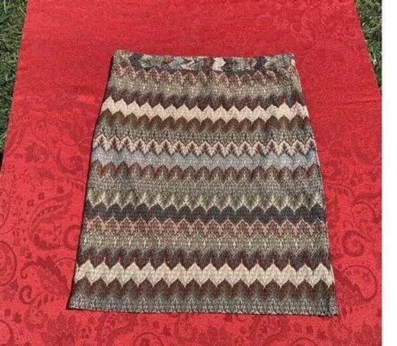 Melissa Paige ‎ Skirt Womens Size petite small Print Metallic spring summer