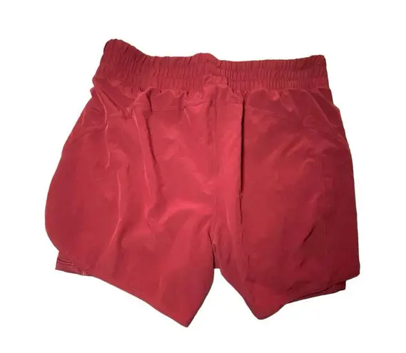 Avia  Womens Running Shorts Burgundy Red Maroon with Bike Liner Size Medium 8-10