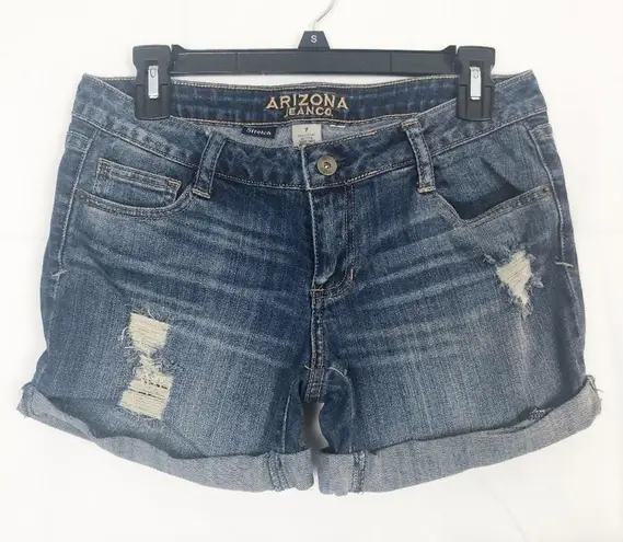 Arizona Jeans Arizona Chic Coquette Distressed Western Rodeo Cowgirl Denim Shorts Juniors 7