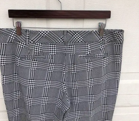 New York And Company Women’s Pants Black White Houndstooth 16P