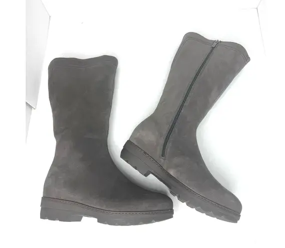 La Canadienne Villa Waterproof Faux Shearling gray Lined Tall Boot Women Sz 7.5