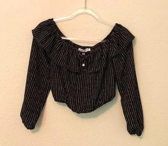 After Market Crop Top Off the Shoulder Ruffle NWOT