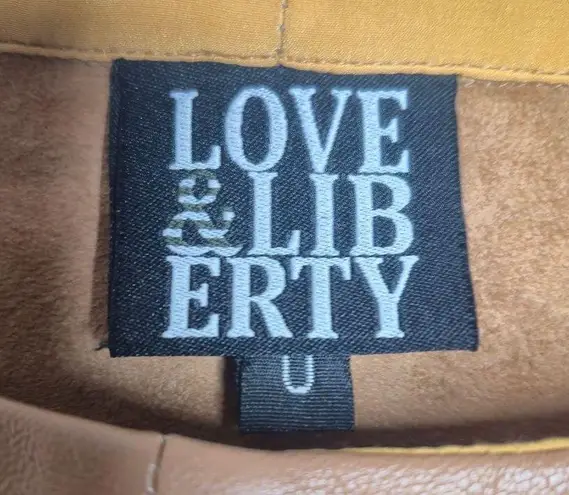 Love & Liberty Lamb Skin Leather Top Brown Tan Size 0