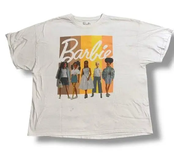 Mattel Womens Barbie Graphic Print T Shirt Top 2023 Cotton Plus Size 3X Orange