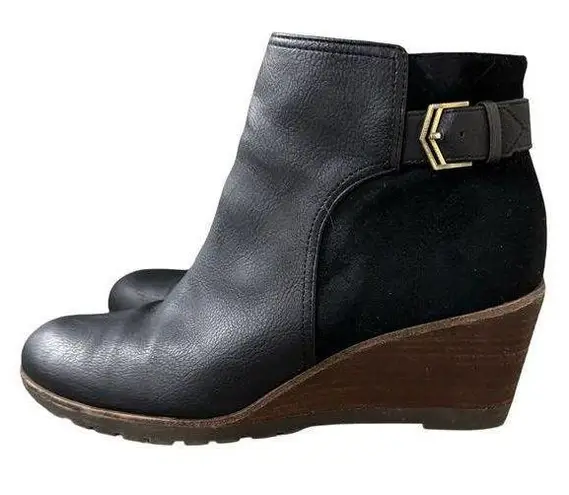 Dr. Scholls Boots Womens 9 Black Noelle Wedge Casual Ankle Booties Casual Office