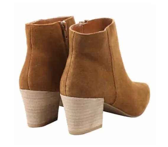 Kensie Lyden Brown Pointy Toe Ankle Bootie Heels