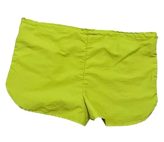 Happily Grey Women's Nylon Adjustable Waist Shorts Sz L Neon Green Athletic 40” Size L