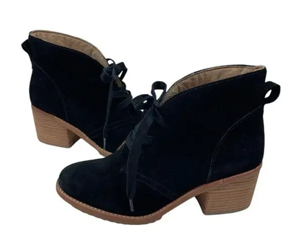 Caslon * Booties Womens 35 Black Suede Leather Ankle Heeled Whimsigoth Festival