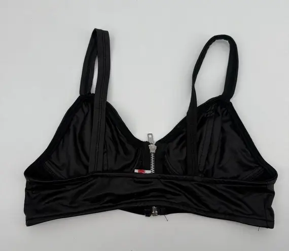 Roma Costume Black Y2k Faux Leather Bra Size XS