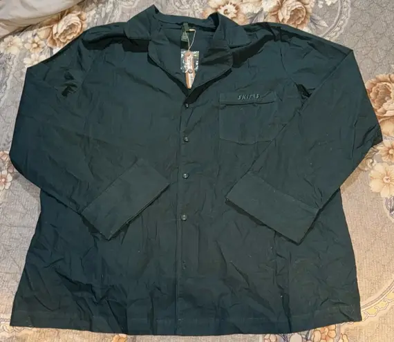 SKIMS LIMITED EDITION SPA BUTTON UP SLEEP TOP ‘PINE’