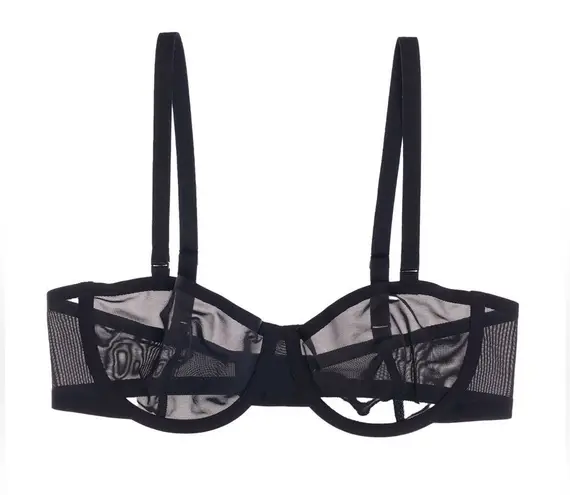 CUUP The Balconette Mesh Bra Black 34F