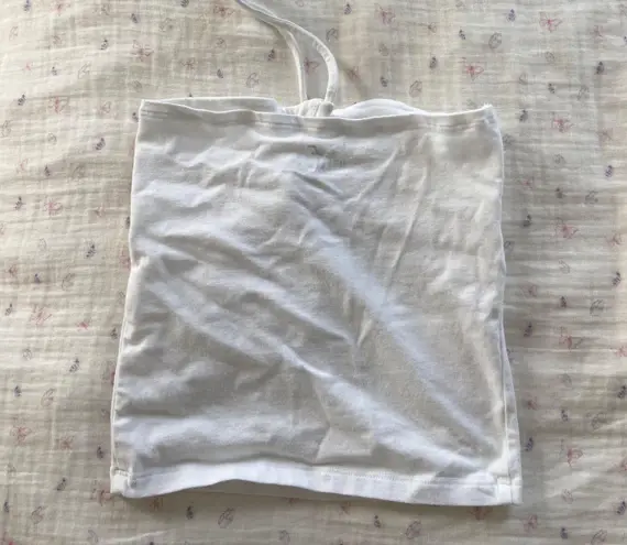 Hollister White Halter Tank Top