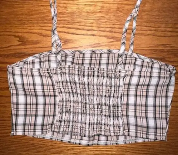 Daisy Street Plaid Crop Cami (L)