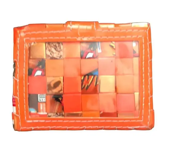 Orange Candy Wrapper Mini Wallet