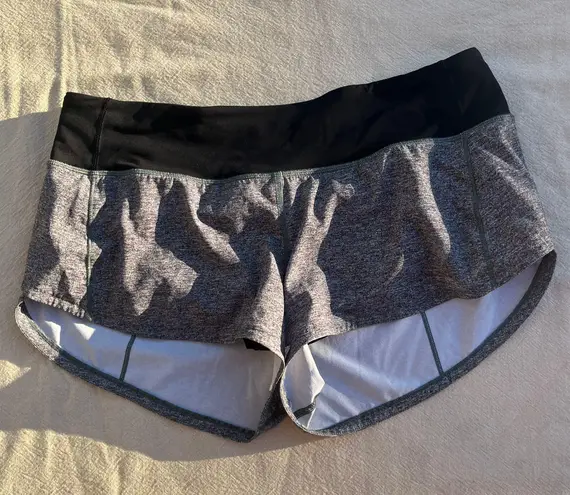 Lululemon Gray Speed Up Shorts 2.5