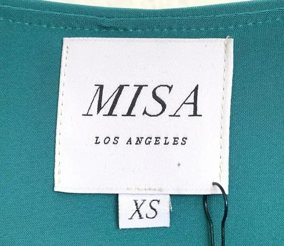 MISA Los Angeles NWT Long Sleeve Knot Dress in Eucalyptus