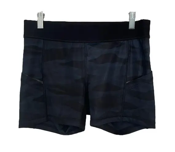 Lululemon  What The Sport Short Camo Deep Navy Black Compression Running Size 8