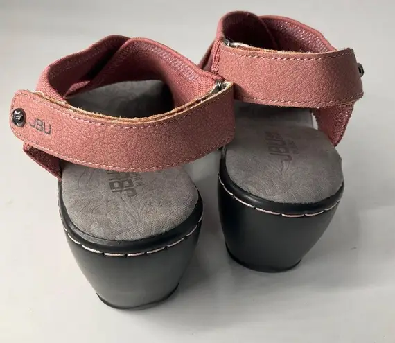 Jbu By Jambu Womens Alyssa Shimmer Knit Wedge Heel Sandals - Rose Size 7 W wide