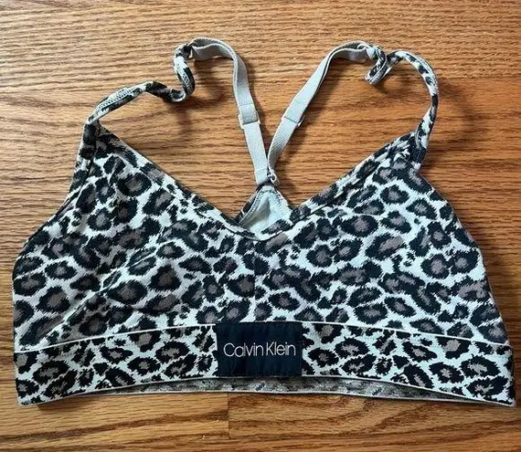 Calvin Klein  Racer Back Cheetah Sports Bra