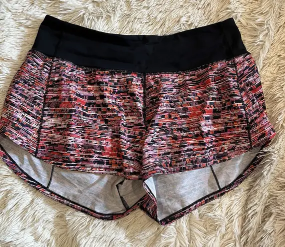 Lululemon Speed Up Shorts Women’s 6 Black Multi Low Rise 2.5” Lined Running - Image 1
