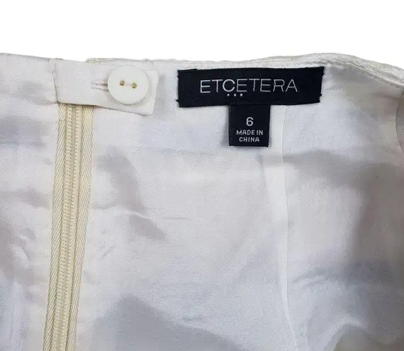 Etcetera Pencil Skirt Womens 6 Striped Textured Lined Boho Cottage Designer