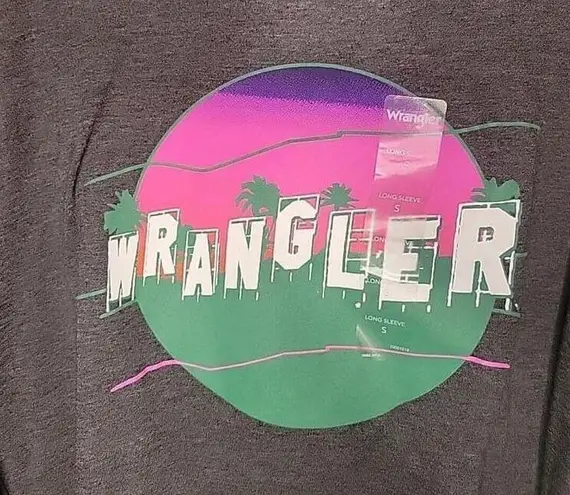 Wrangler  Sunset Long Sleeve Tee Colorful Cropped NWT