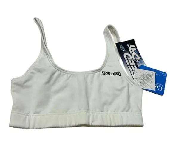 Spalding Vintage 2000s New  White Sports Unlined Bra Small - Image 1
