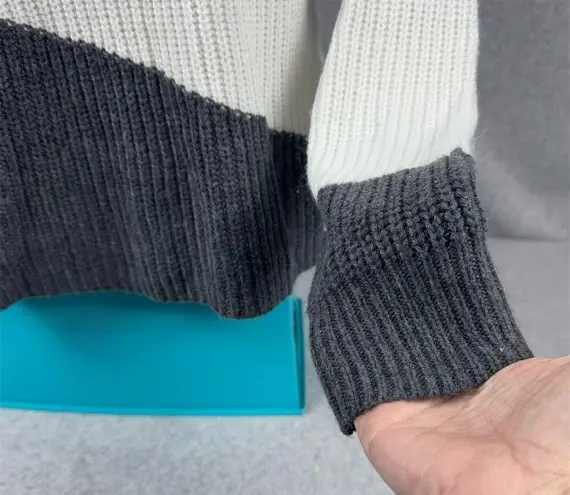 Fortune + Ivy Women's Striped Pullover Sweater Black Long Sleeve Size S