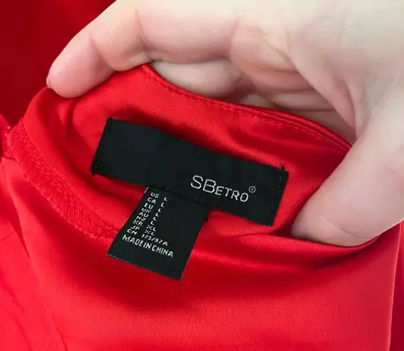 Suzanne Betro Sherri Red Silk Slip Dress