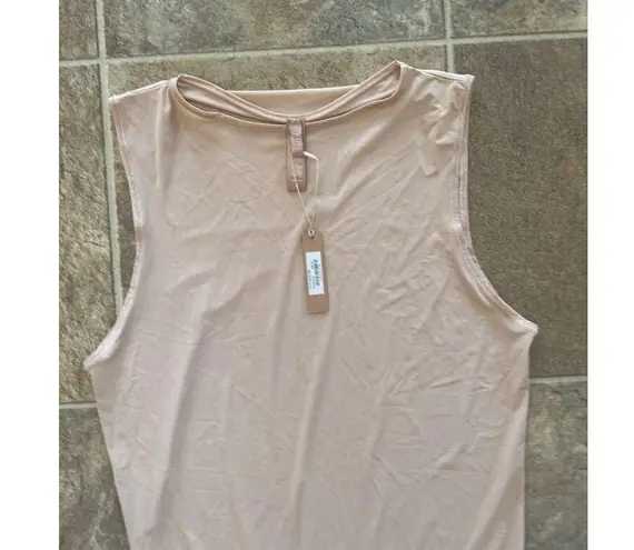 SKIMS Sheer Crewneck Thong Bodysuit Clay Size 2X