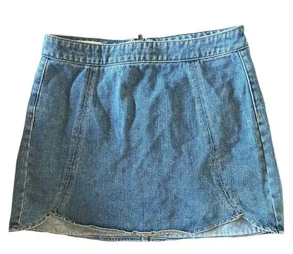 PacSun  Retro Vintage Style Scalloped Tulip Denim High Waisted Mini Skirt 27