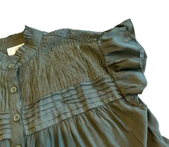 Muche & Muchette Vera Shift Dress Green Tiered Flowy Oversized One Size Women's Size M