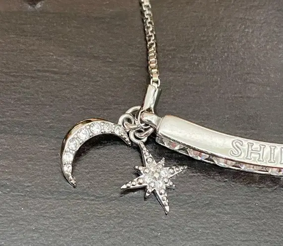 Shine Bright Swarovski Element SilverPlated Celestial Star Moon Slider Bracelet