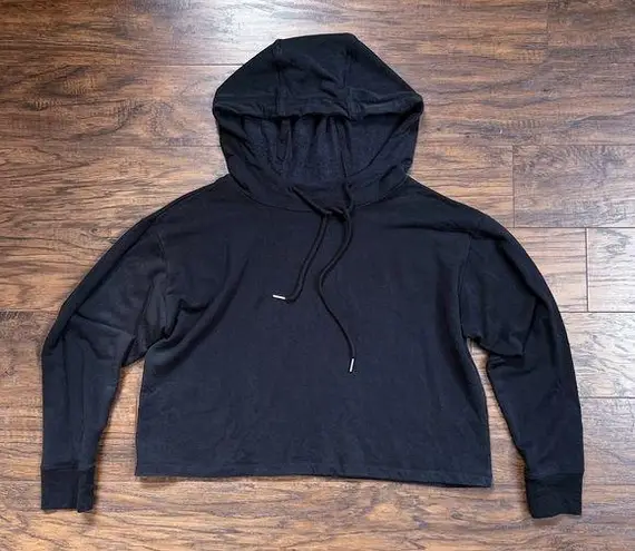 Summersalt • The Softest French Terry Cropped Hoodie black sweatshirt pullover