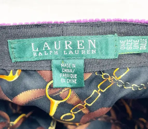 LRL Lauren Ralph Lauren Purple Corduroy Women's Newboy Cabbie Hat OS Y2K 90s